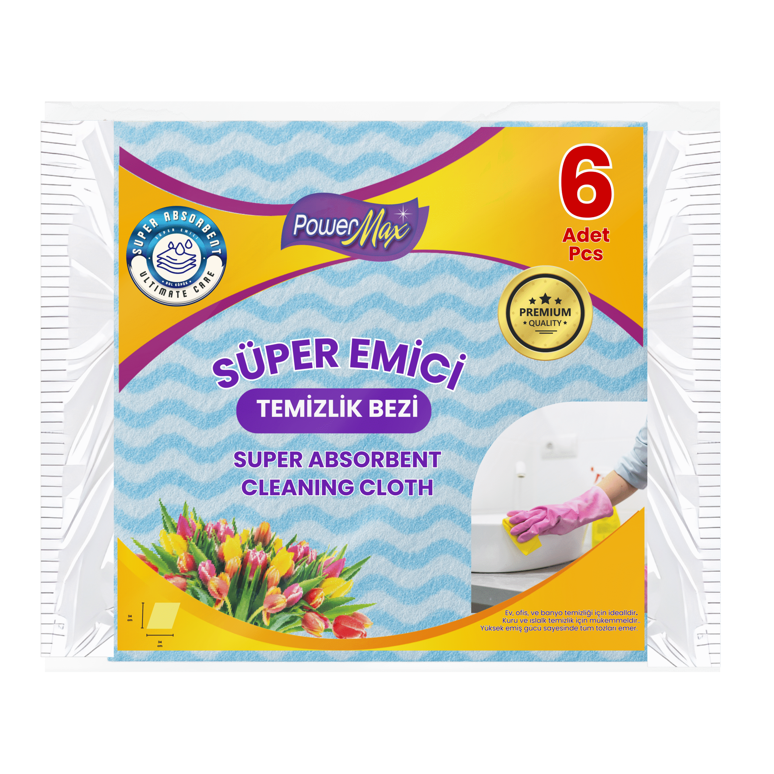 6li super emici temizlik bezi