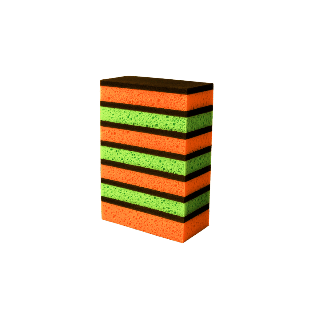 7′ Bubble Flat Sponge Green Orange