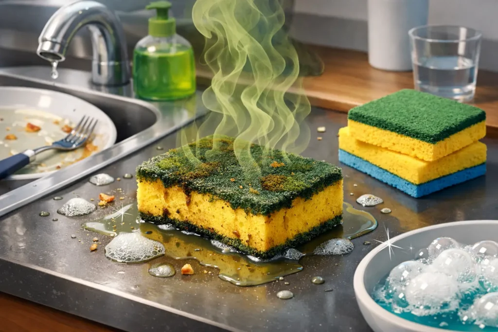 Why Do Dish Sponges Smell? Causes and Fixes