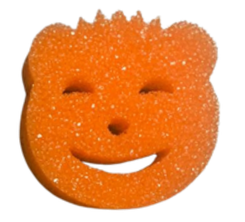 Yogy Scrub + Grooved 2-in-1 Orange Sponge