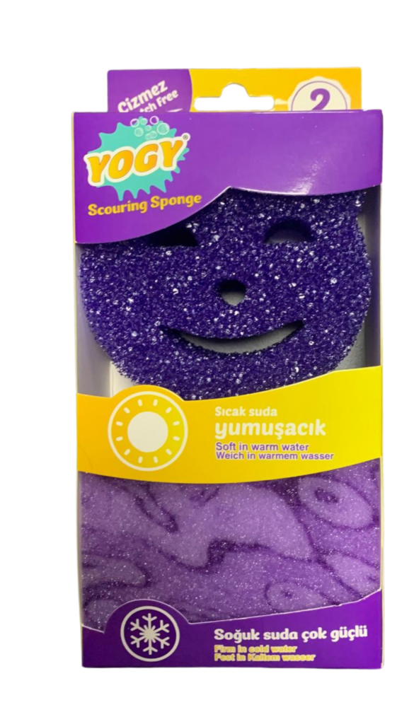 Yogy Scrub + Grooved 2-in-1 Purple Sponge