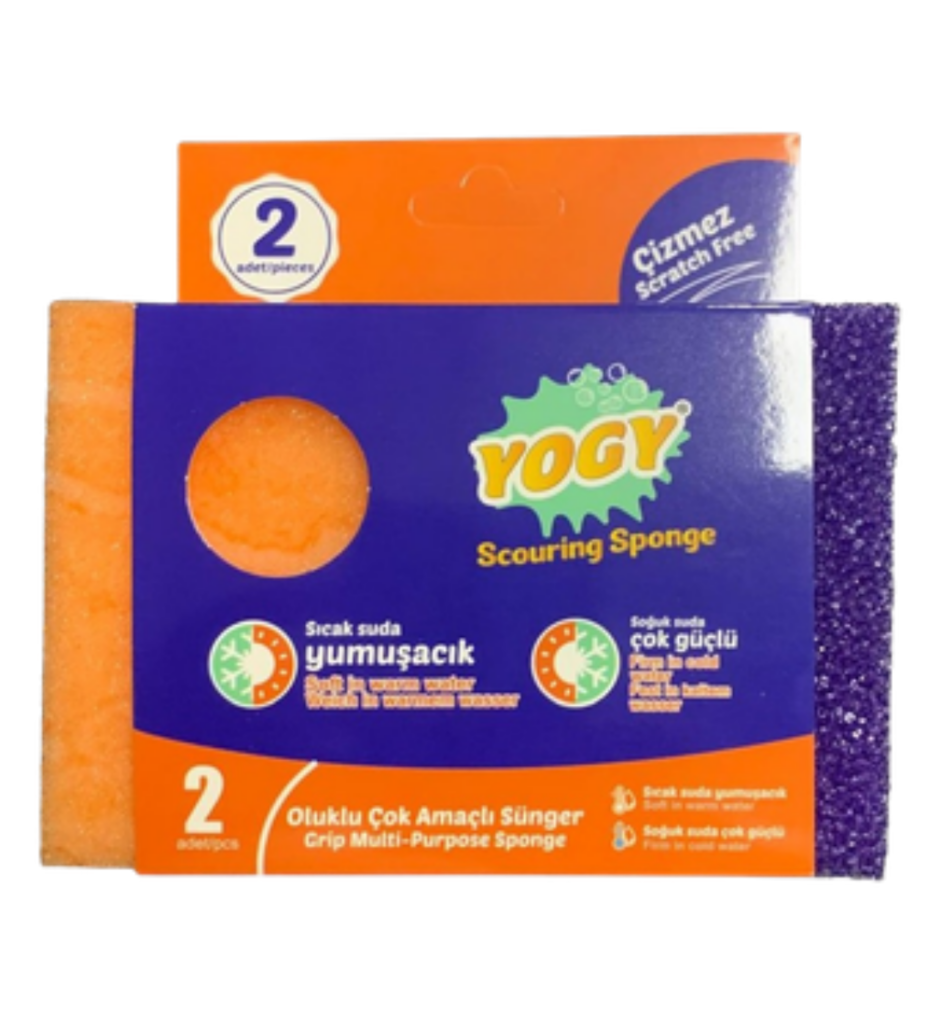 Yogy Scrub 2-Piece Grooved Sponge